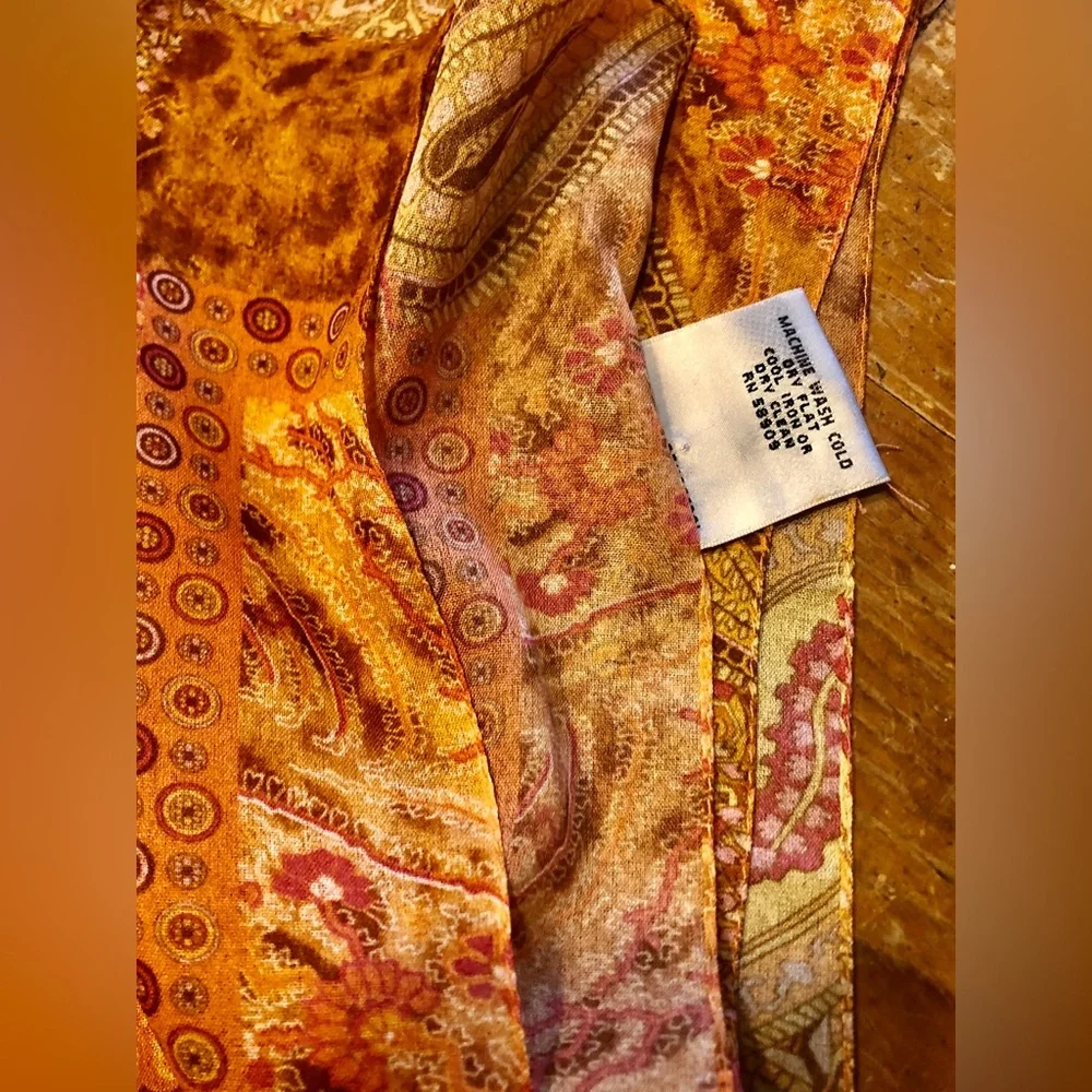 Preston & York Orange Paisley Lightweight Scarf